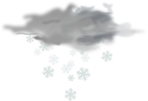 Image vectorielle de prévisions météo symbole couleur ciel neigeux