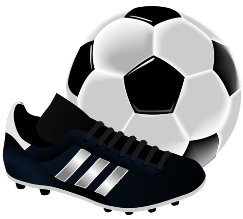 Fotball utstyr vector illustrasjon