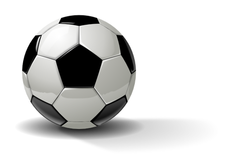 Vektör çizim fotogerçekçi futbol topu