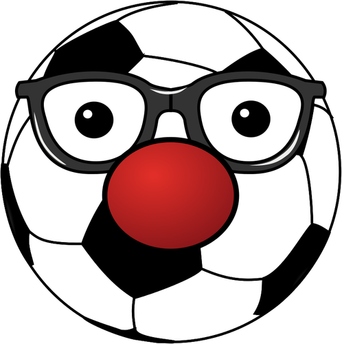 Clown soccer ball vektorritning