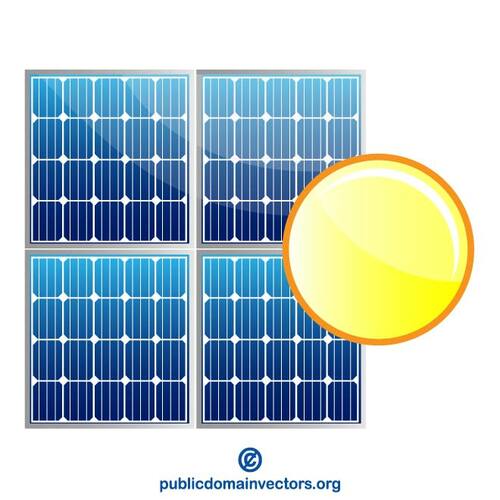 Solární panely Vektor Klipart