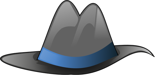 Sombrero cu panglica albastra vector imagine