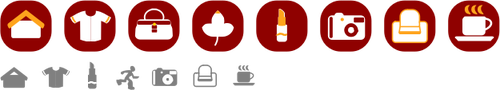 Gambar set liburan ikon dan tanda-tanda vektor