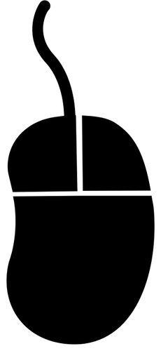 Ilustración de vector de icono del ratón ondulado