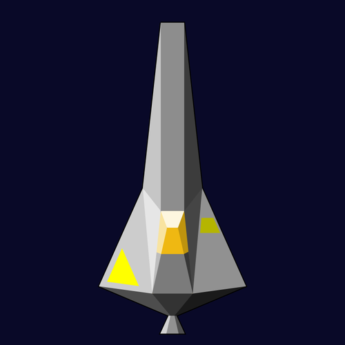 Single-seters space craft vektor image