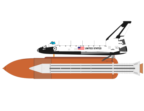 Desenho vetorial de ônibus espacial