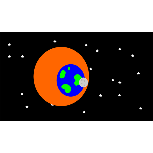 Jorden i plass vektor image