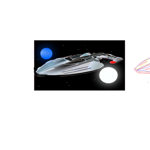 Illustration vectorielle de vaisseau spatial Enterprise