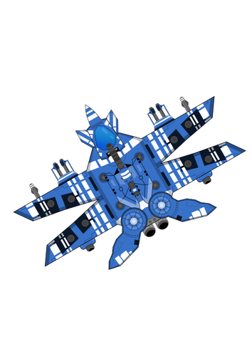Blauwe ruimteschip