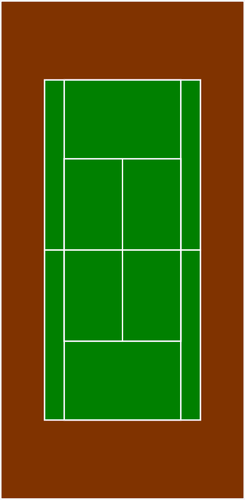 Illustration vectorielle de tennis Cour