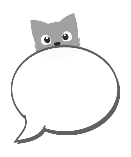 Speech ballon met kat