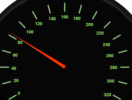 Gambar vektor speedometer persegi
