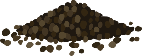 Grafică vectorială de piper negru pe o gramada