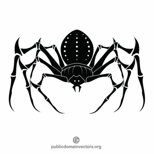 Spider silhouet vector illustraties