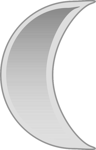 Image vectorielle de signe de lune couleur pastel