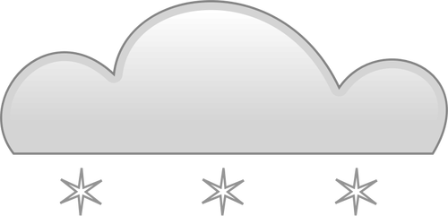 Pastell gefärbt Schnee Schild Vektor-ClipArt
