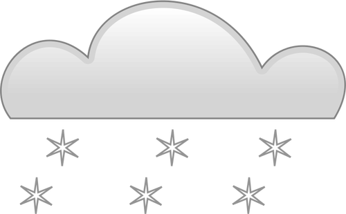 Pastell gefärbt Schneefall Zeichen Vektor-ClipArt
