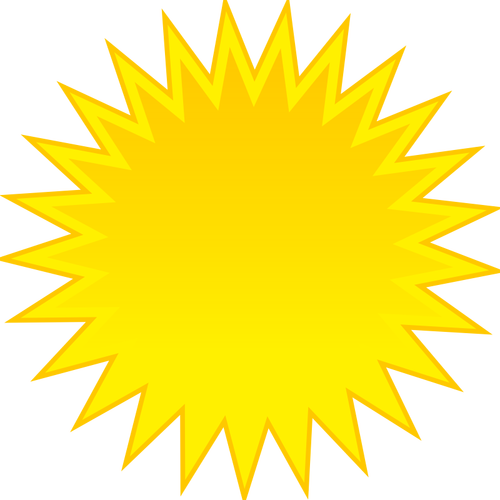Barevný symbol pro slunečnou oblohou Vektor Klipart