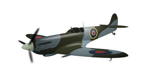 Supermarine Spitfire flyet vector illustrasjon