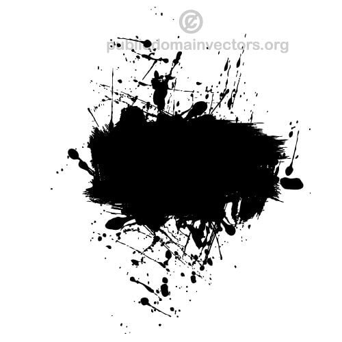 Zwarte inkt vector illustraties
