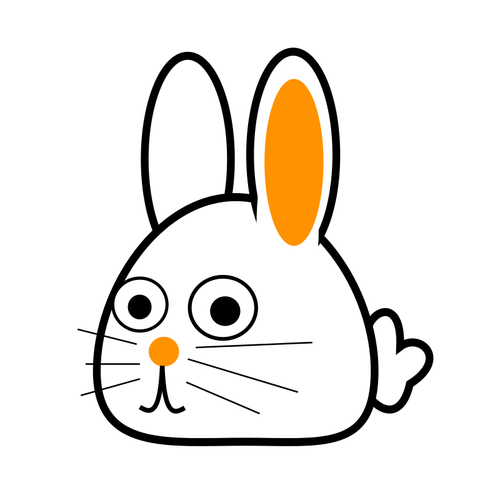 Весенний Пасхальный кролик векторное изображение