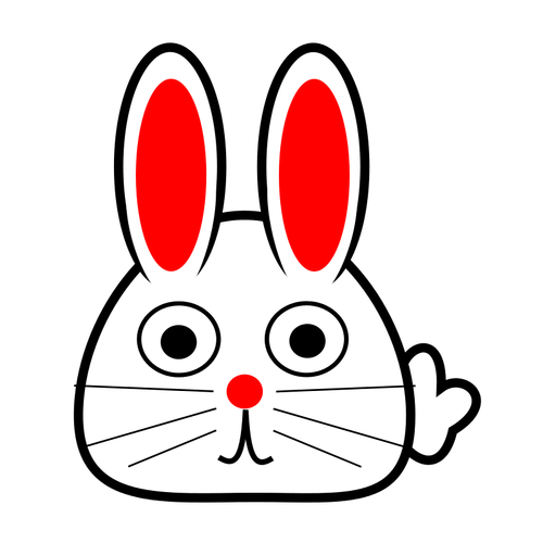 Весенний кролик с красным колосом векторной графики