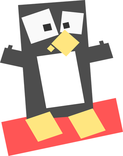 正方形のペンギン