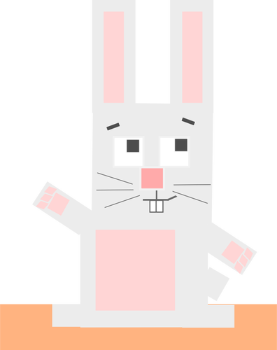 Cuadrados de la historieta conejo vector ilustración