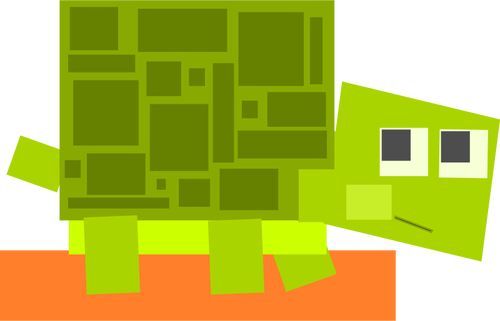 Vektor-ClipArt kleine Cartoon-Schildkröte
