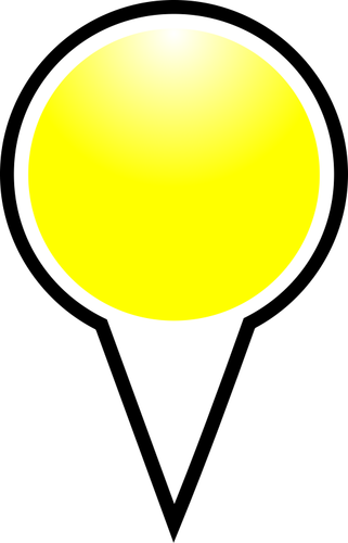 Hartă indicatorul galben culoare vector imagine