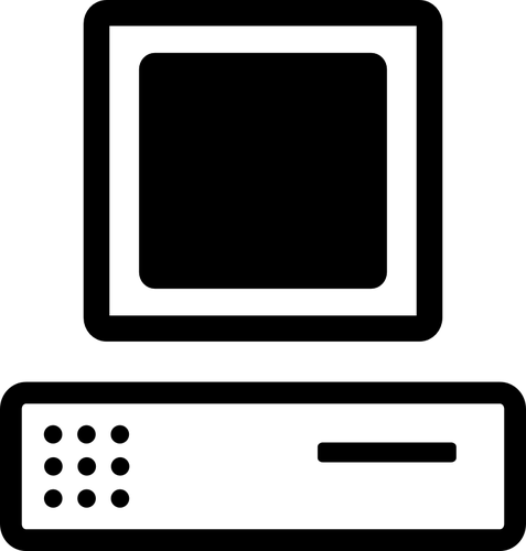 Datamaskinen base og skjermen