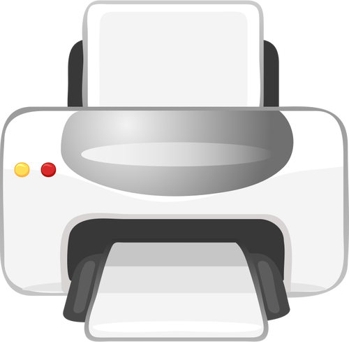 Vektor seni klip printer warna ikon