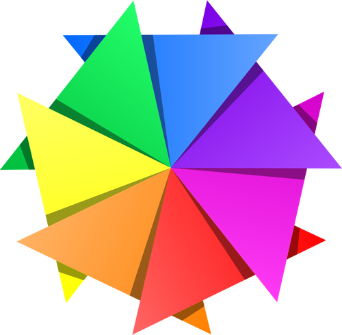 Ilustracja wektorowa multicolor Star