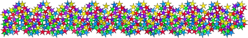 نجوم ملونة مقسم