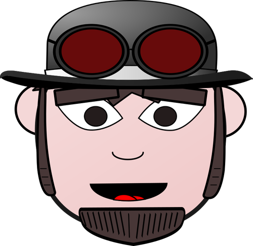 Kreslená postava s kloboukem