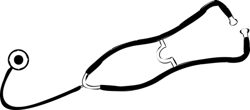 Stethoscoop vector silhouet