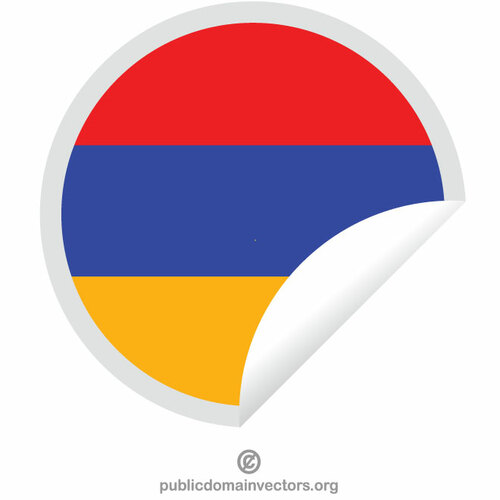 Autocollant arménien d’épluchage de drapeau