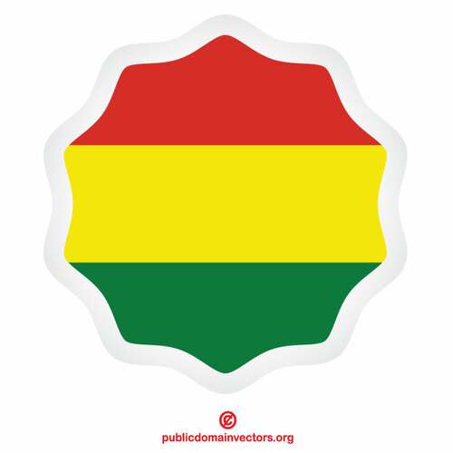 Etiqueta da bandeira de Bolívia