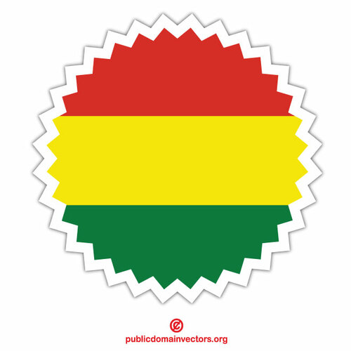 Arte de la etiqueta engomada de la bandera de Bolivia