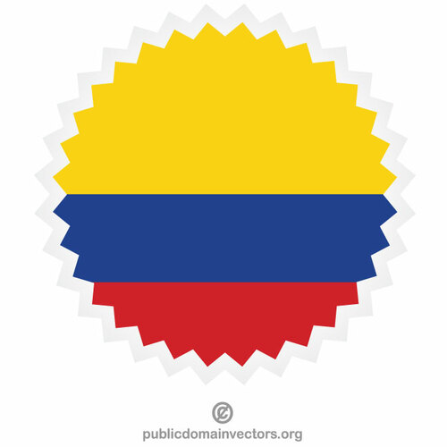 哥伦比亚国旗贴纸符号
