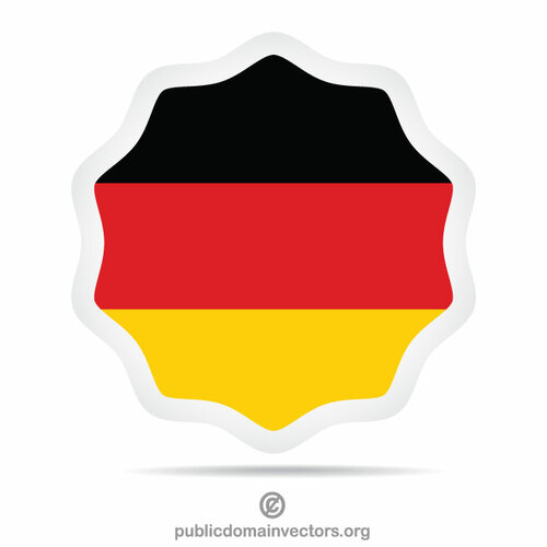Tysk flagg klistremerke utklipp
