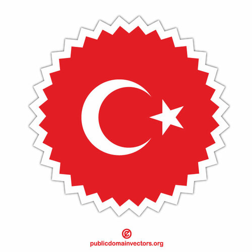 Наклейка турецкий флаг
