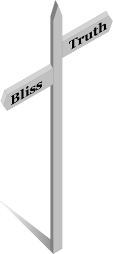 Bliss and truth road sign