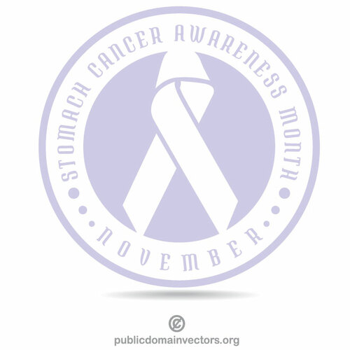 Stomach cancer ribbon sticker