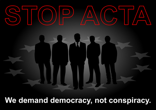 Stop ACTA vector drawing