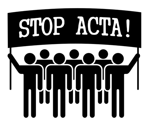 ACTA deja de signo vector illustration
