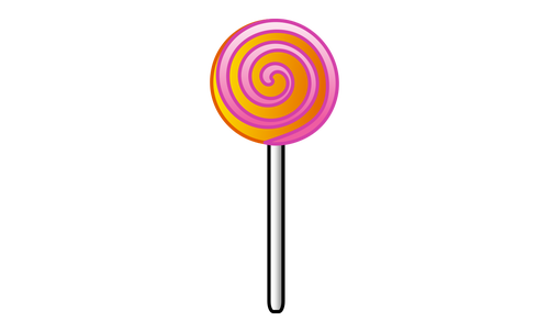 Gestreepte lollipop vector afbeelding