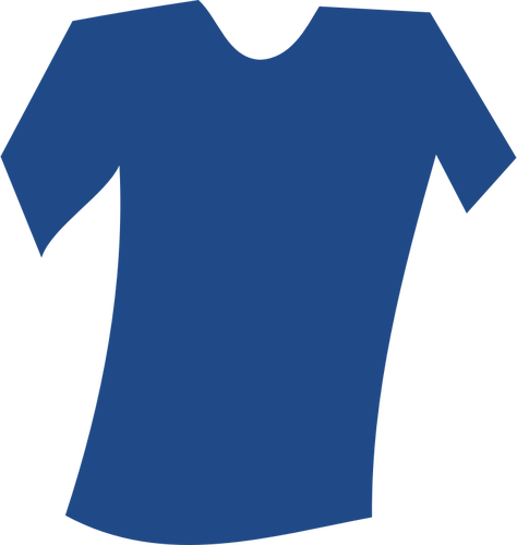 Gambar vektor kosong biru miring t-shirt