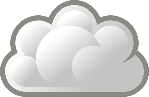 Szara chmura ikona wektorowa