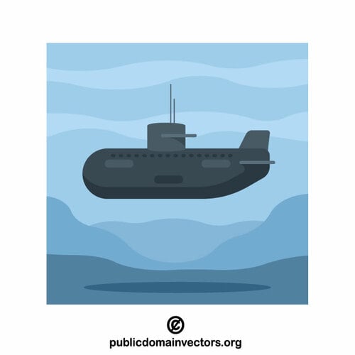 Submarino sob o mar